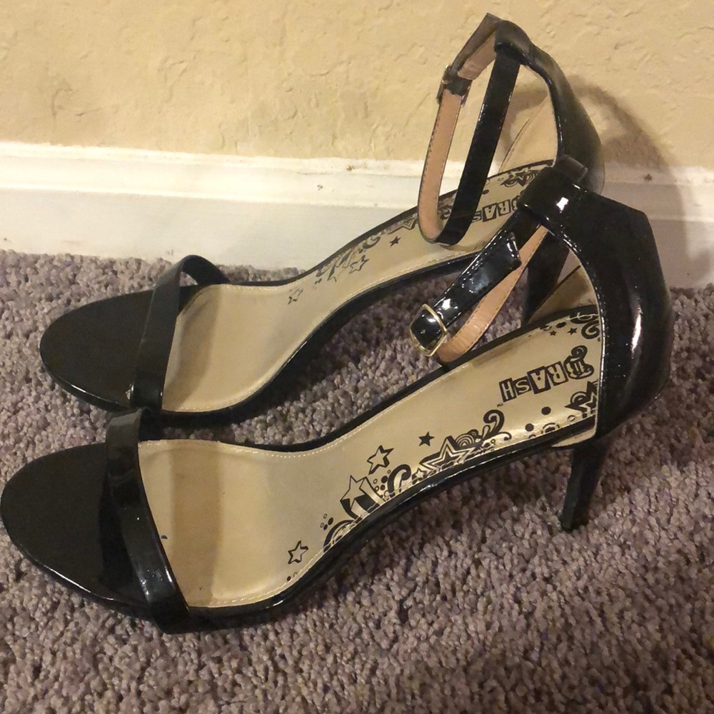 Black Size 13 Skinny Scrap Heels